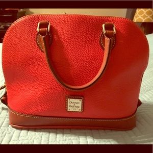 Dooney & Bourke Pebble Leather ZIP Top Satchel